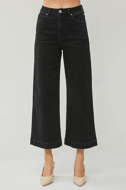 RISEN Full Size High Rise Wide Leg Ankle Jeans Plus Size - Shop Style & More | Fresh Looks, Everyday Deals & Free Shipping