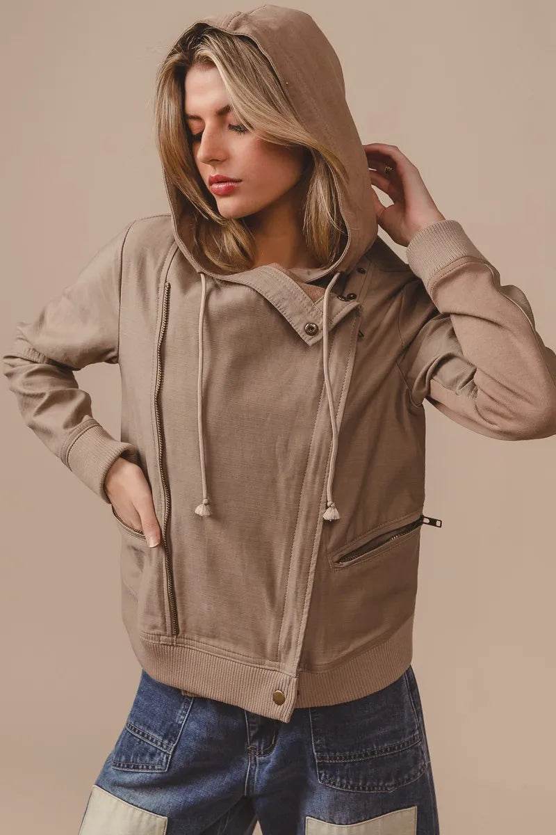 BiBi Textured Woven Rider Jacket - Shop Style & More | Fresh Looks, Everyday Deals & Free Shipping