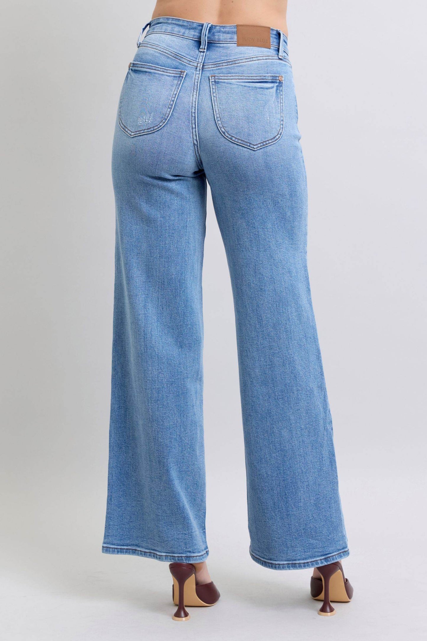 Judy Blue Full Size Wide Leg Jeans with Pockets - Shop Style & More | Fresh Looks, Everyday Deals & Free Shipping