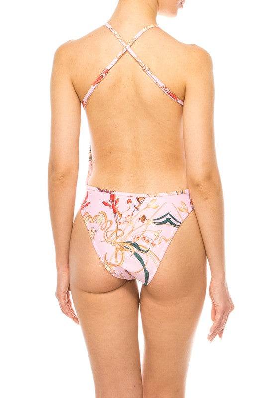 ONE PIECE BATHING SUIT FLORAL PRINT DEEP CUT FRONT - Shop Style & More | Fresh Looks, Everyday Deals & Free Shipping