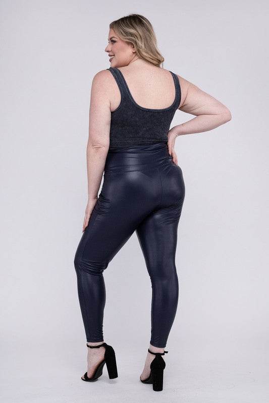 Plus High Rise Faux Leather Leggings - Shop Style & More | Fresh Looks, Everyday Deals & Free Shipping