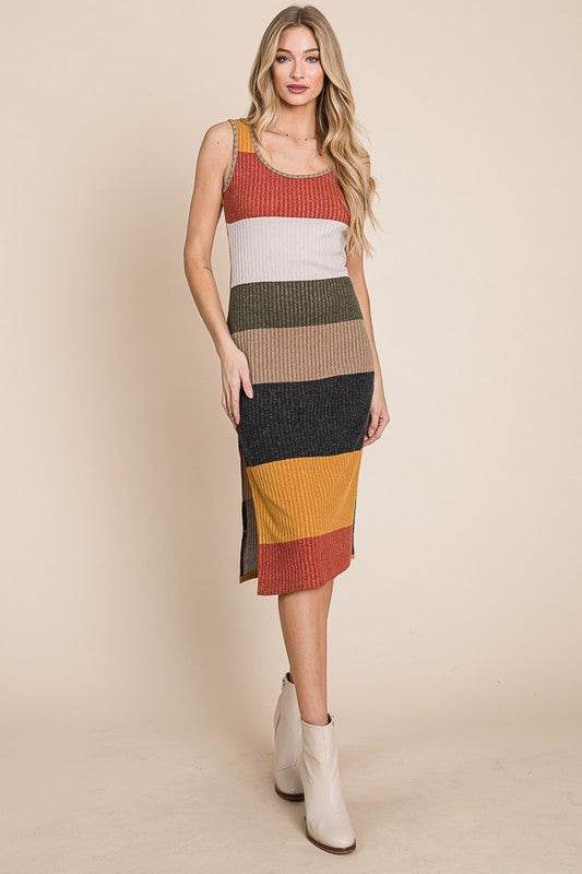 COLOR BLOCK CASUSAL DRESS - Shop Style & More | Fresh Looks, Everyday Deals & Free Shipping