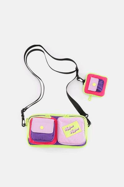 Himawari Removable Strap Nylon Crossbody Bag with EarPods Bag - Shop Style & More | Fresh Looks, Everyday Deals & Free Shipping