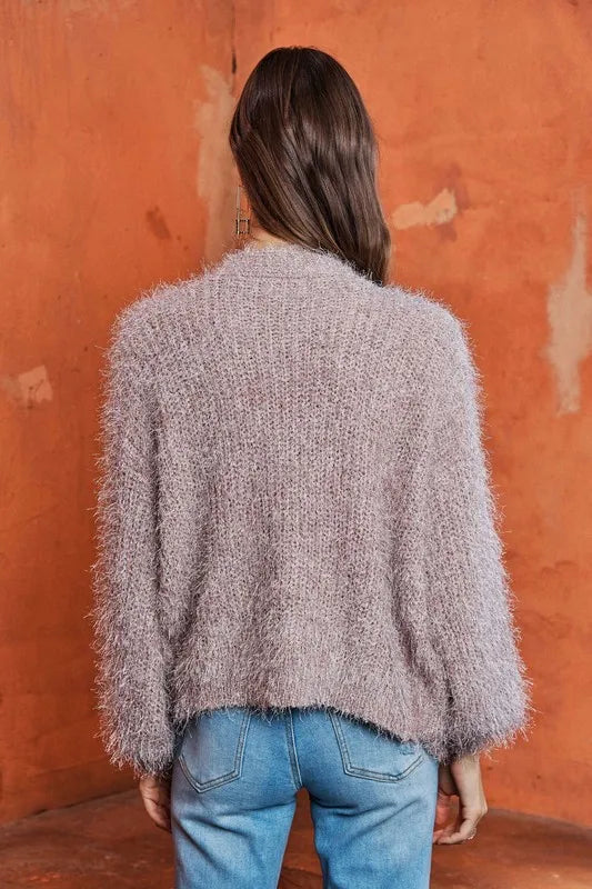 ADORA Fuzzy Sweater Cardigan Women's Outerwear