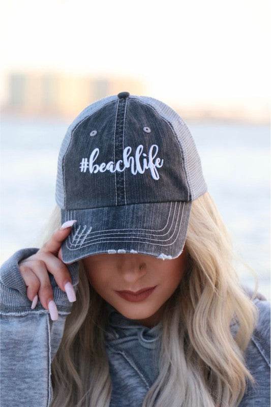 beachlife Embroidered Trucker Hat - Shop Style & More | Fresh Looks, Everyday Deals & Free Shipping