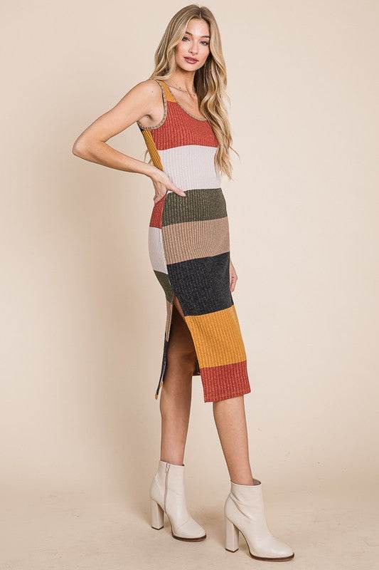 COLOR BLOCK CASUSAL DRESS - Shop Style & More | Fresh Looks, Everyday Deals & Free Shipping