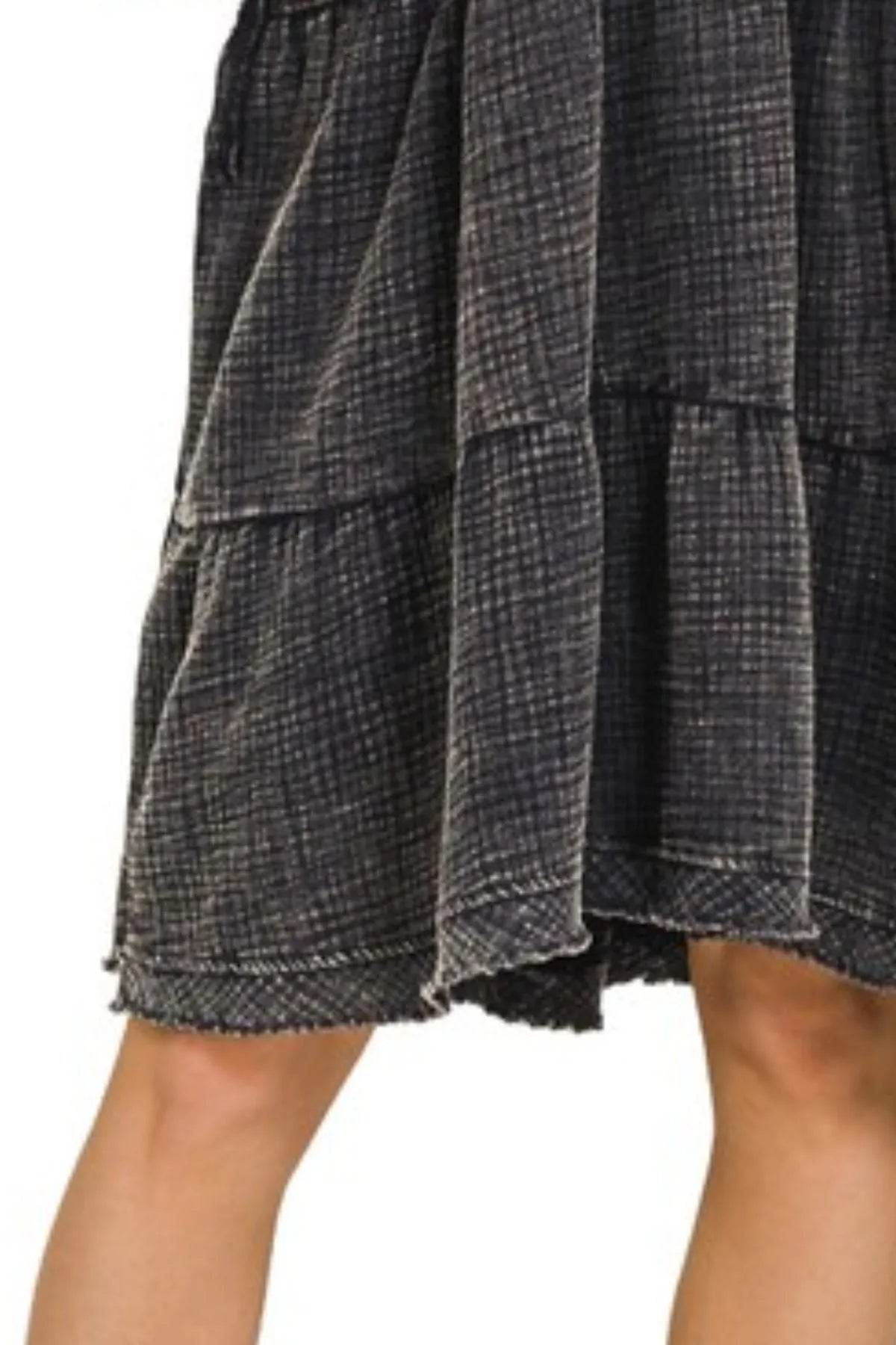 Zenana Washed Double Gauze Raw Edge V-neck Dress - Shop Style & More | Fresh Looks, Everyday Deals & Free Shipping