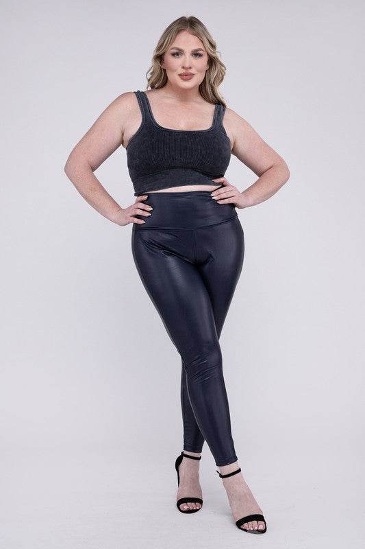 Plus High Rise Faux Leather Leggings - Shop Style & More | Fresh Looks, Everyday Deals & Free Shipping