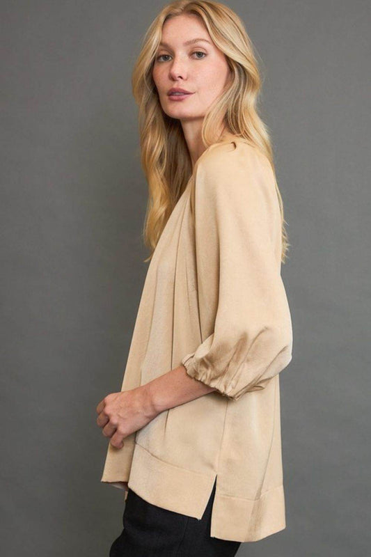 Umgee Full Size Crinkled Satin Top Plus Size - Shop Style & More | Fresh Looks, Everyday Deals & Free Shipping