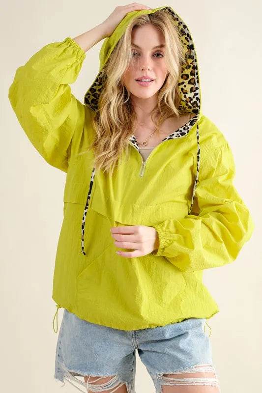 And The Why Leopard Print Hoodie Zipper Up Pocket Windbreaker - Shop Style & More | Fresh Looks, Everyday Deals & Free Shipping
