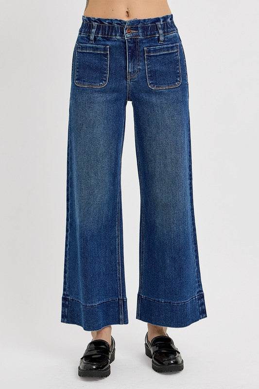RISEN Elastic Band Wide Leg Jeans - Shop Style & More | Fresh Looks, Everyday Deals & Free Shipping