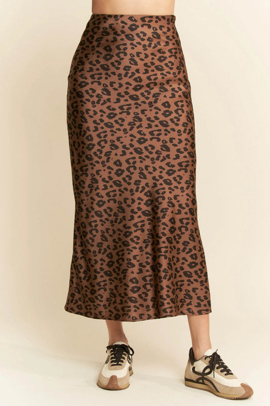 Davi & Dani Leopard Animal Print Long Length Skirt - Shop Style & More | Fresh Looks, Everyday Deals & Free Shipping