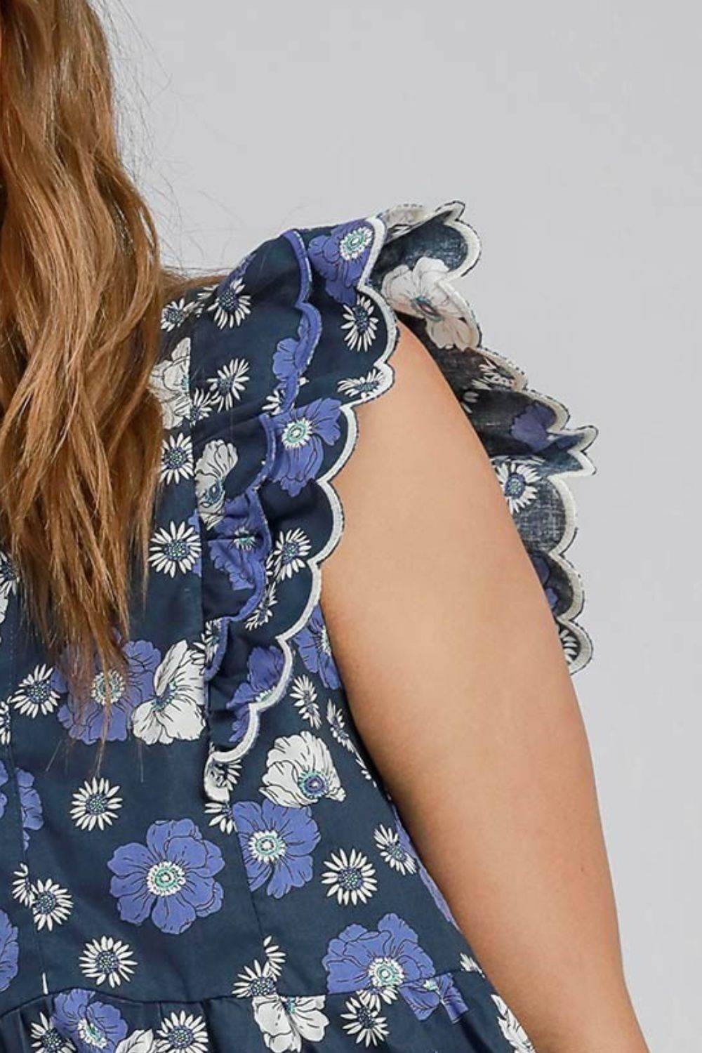 Umgee Full Size Floral Print Peplum Top Plus Size - Shop Style & More | Fresh Looks, Everyday Deals & Free Shipping
