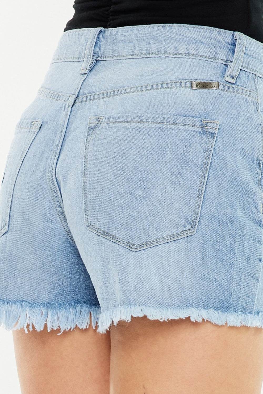 Kancan Raw Hem Distressed High Waist Denim Shorts - Shop Style & More | Fresh Looks, Everyday Deals & Free Shipping