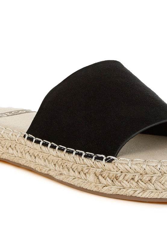 Huntra Real Soft Leather Espadrille Flatforms - Shop Style & More | Fresh Looks, Everyday Deals & Free Shipping