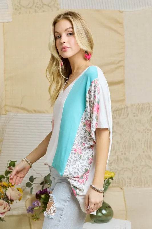 ADORA Colorblock Casual Knit Tunic Top - Shop Style & More | Fresh Looks, Everyday Deals & Free Shipping