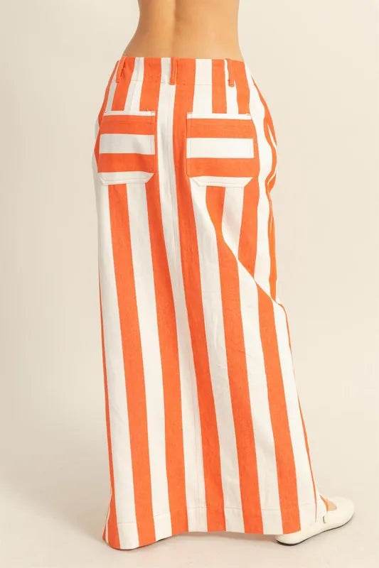 HYFVE Striped Pocket Detail Maxi Skirt - Shop Style & More | Fresh Looks, Everyday Deals & Free Shipping