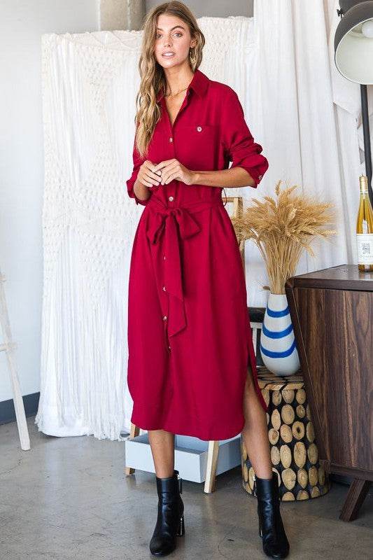 Button down shirt long dress PLUS 30-545P - Shop Style & More | Fresh Looks, Everyday Deals & Free Shipping