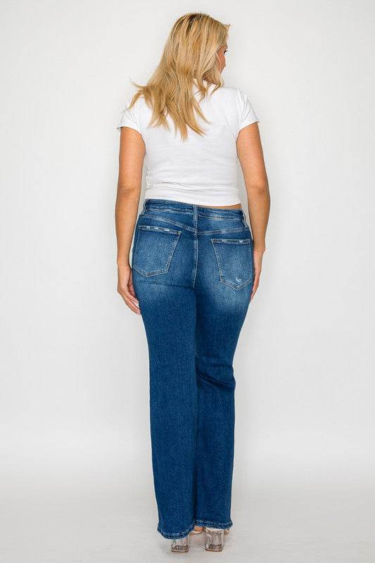 bytos Full Size High Rise Bootcut Jeans with Pockets - Shop Style & More | Fresh Looks, Everyday Deals & Free Shipping