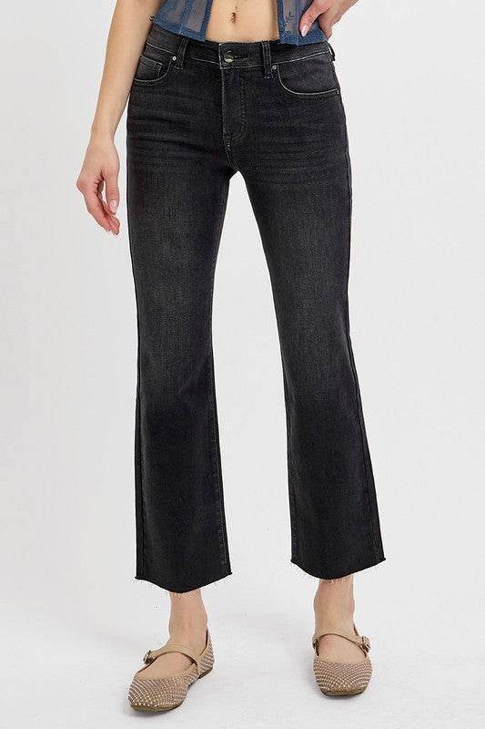 RISEN Tummy Control Mid Rise Crop Straight Jeans - Shop Style & More | Fresh Looks, Everyday Deals & Free Shipping