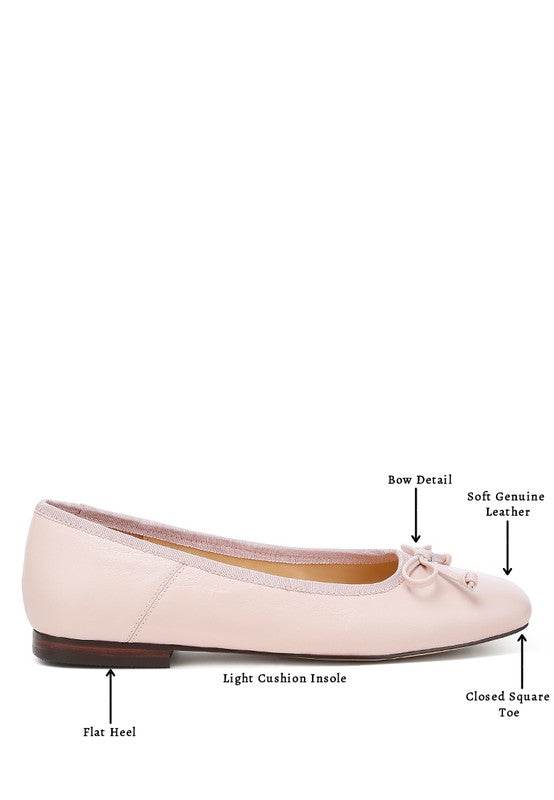 Lutten Square-Toe Bow Ballerinas - Shop Style & More | Fresh Looks, Everyday Deals & Free Shipping