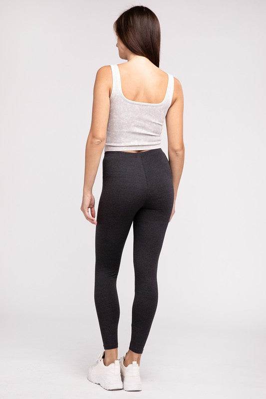 Premium Cotton Full-Length Leggings - Shop Style & More | Fresh Looks, Everyday Deals & Free Shipping