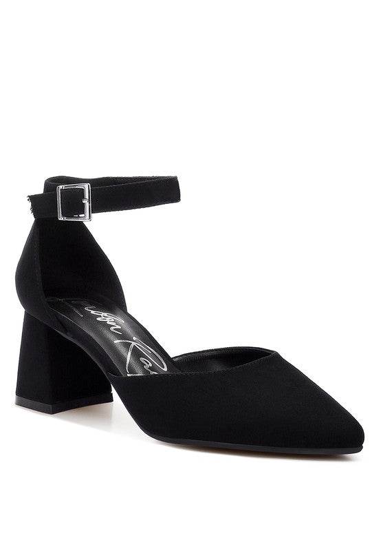 Rozita Microfiber Block Heel Sandals - Shop Style & More | Fresh Looks, Everyday Deals & Free Shipping