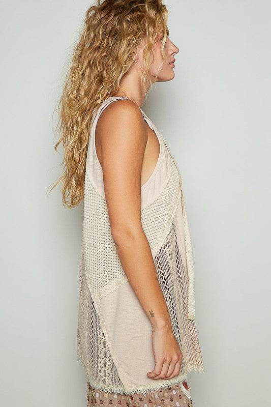 POL Lace Up Crochet Lace Tank - Shop Style & More | Fresh Looks, Everyday Deals & Free Shipping