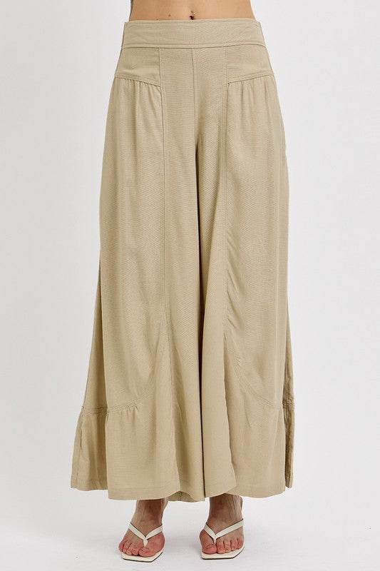 RISEN Shirring Detail Wide Leg Pants - Shop Style & More | Fresh Looks, Everyday Deals & Free Shipping