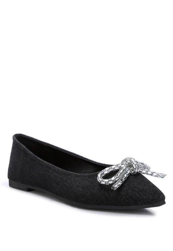 Ellerby Embellished Bow Detail Ballet Flats - Shop Style & More | Fresh Looks, Everyday Deals & Free Shipping
