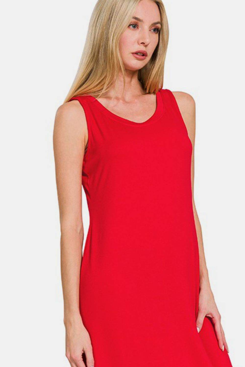 Zenana Scoop Neck Wide Strap Tank Dress - Shop Style & More | Fresh Looks, Everyday Deals & Free Shipping