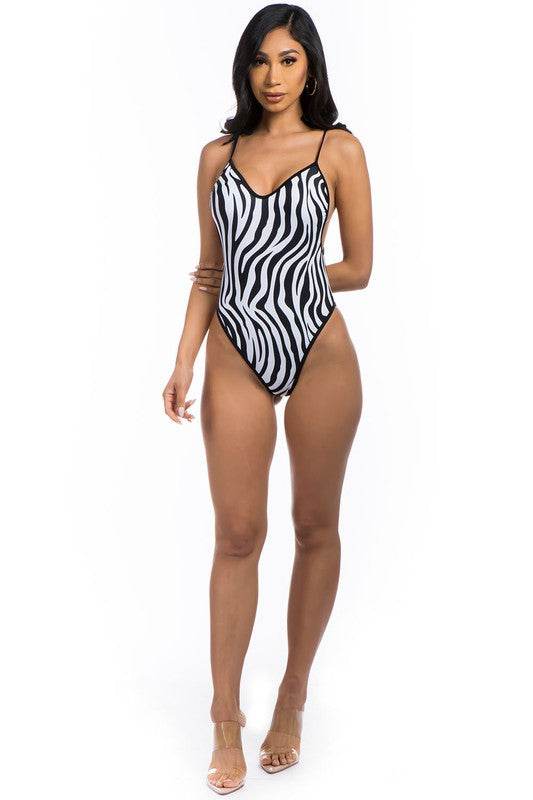 ONE-PIECE ZEBRA PRINT BATHING SUIT - Shop Style & More | Fresh Looks, Everyday Deals & Free Shipping