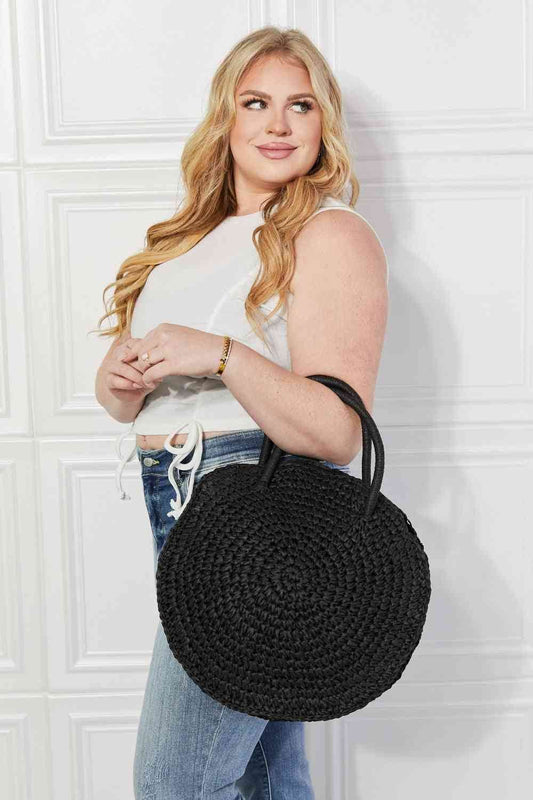 Justin Taylor Beach Date Straw Rattan Handbag in Black - Shop Style & More | Fresh Looks, Everyday Deals & Free Shipping