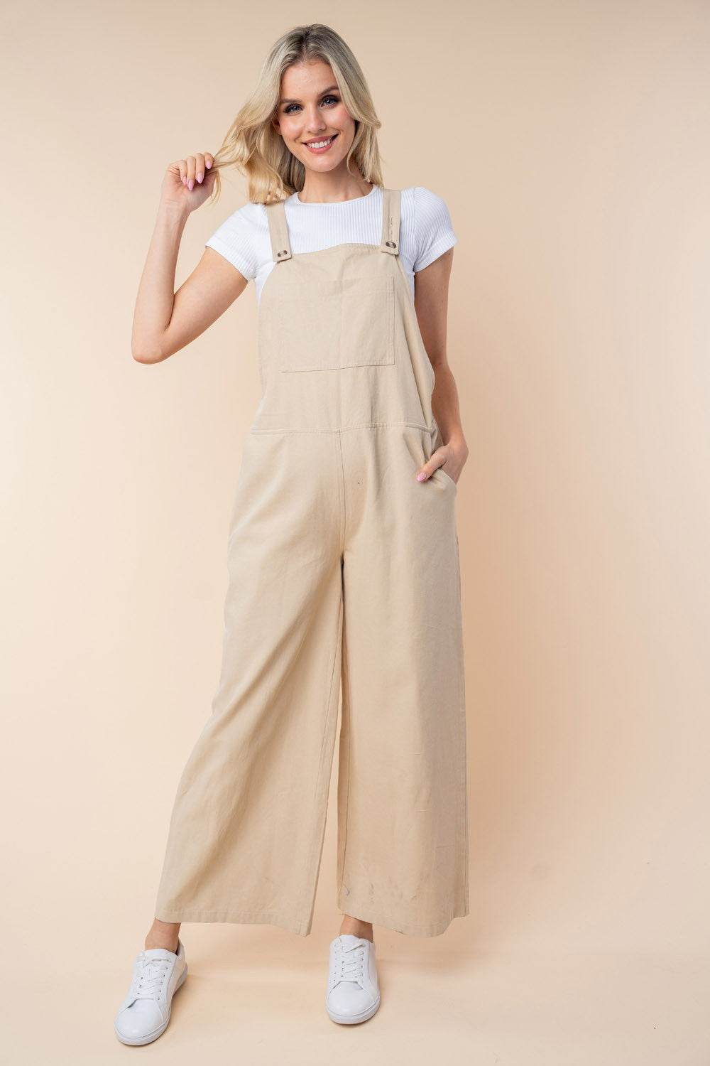 White Birch Sleeveless Wide Leg Jumpsuit - Shop Style & More | Fresh Looks, Everyday Deals & Free Shipping