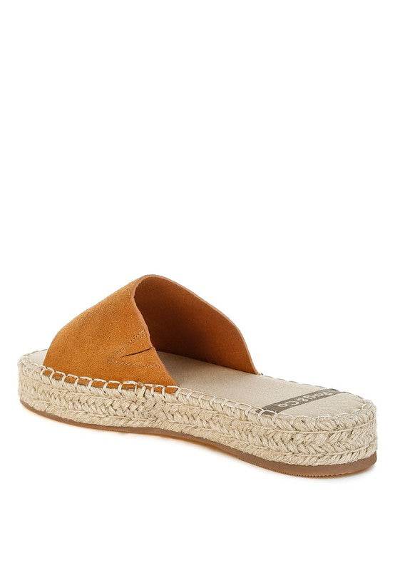 Huntra Real Soft Leather Espadrille Flatforms - Shop Style & More | Fresh Looks, Everyday Deals & Free Shipping
