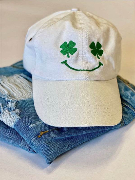 Smiley Shamrock Embroidered Dad Hat - Shop Style & More | Fresh Looks, Everyday Deals & Free Shipping