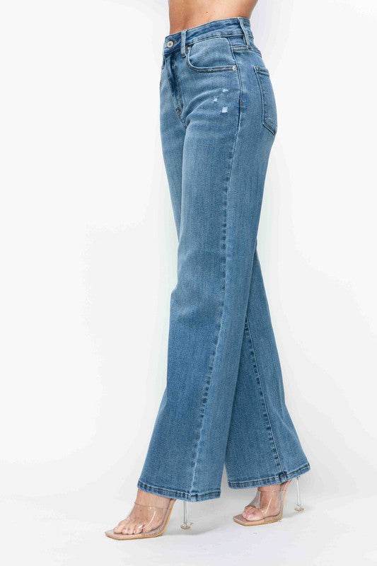 bytos Full Size High Rise Wide Leg Jeans with Pockets - Shop Style & More | Fresh Looks, Everyday Deals & Free Shipping