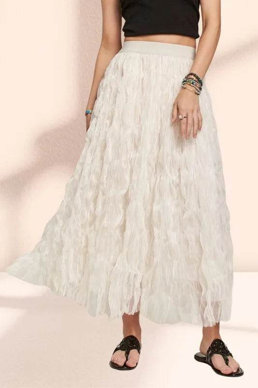 ADORA Elastic Waist Cloud Fluffy Maxi Skirt - Shop Style & More | Fresh Looks, Everyday Deals & Free Shipping