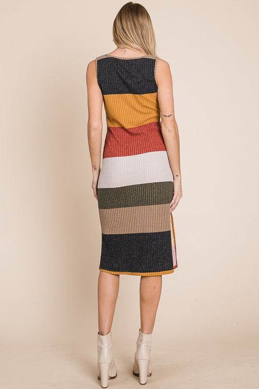 COLOR BLOCK CASUSAL DRESS - Shop Style & More | Fresh Looks, Everyday Deals & Free Shipping