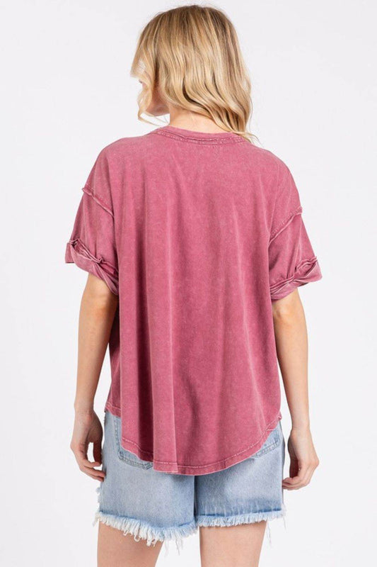 Mittoshop GAME DAY Round Neck Short Sleeve T-Shirt - Shop Style & More | Fresh Looks, Everyday Deals & Free Shipping