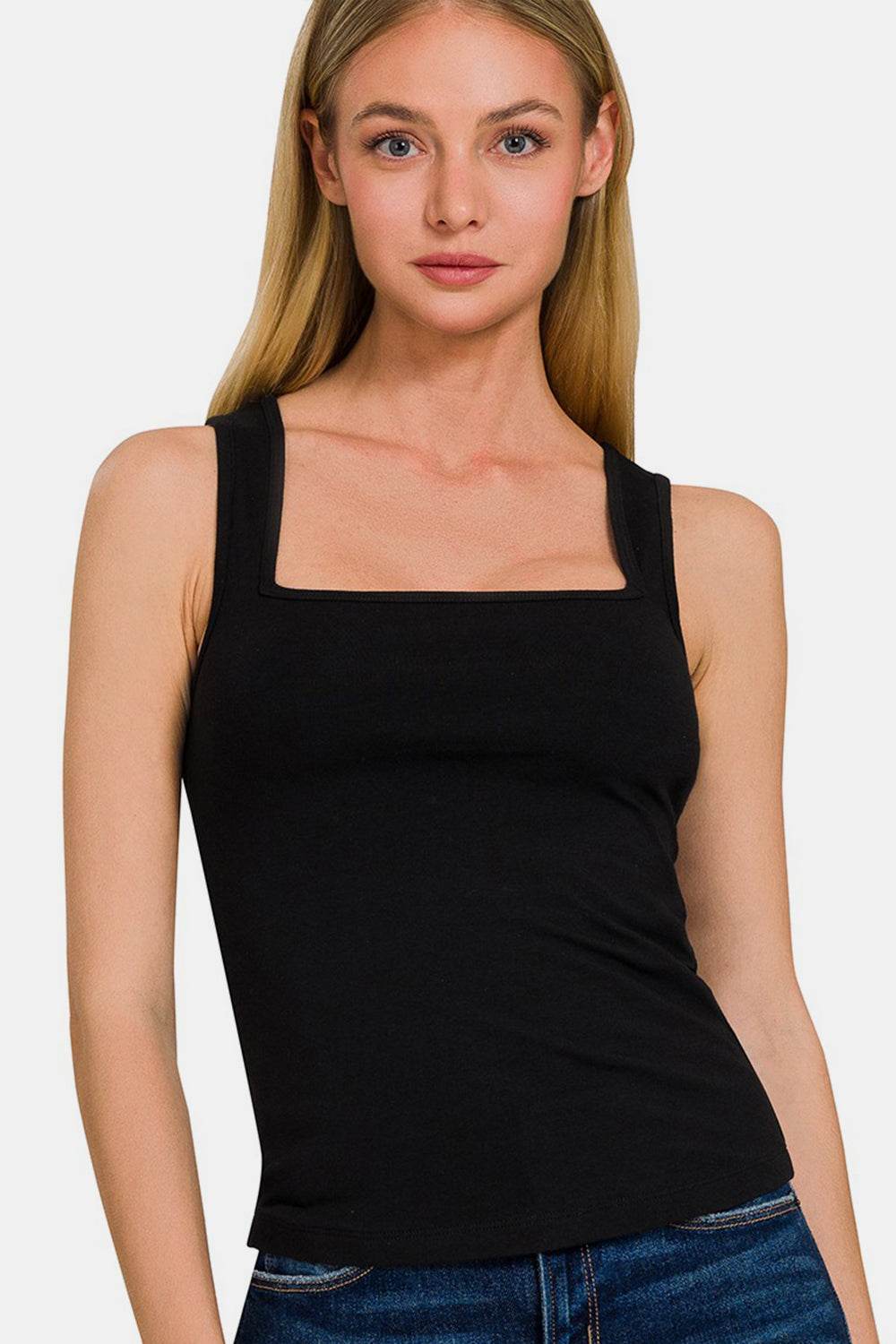 Zenana Square Neck Cropped Tank - Shop Style & More | Fresh Looks, Everyday Deals & Free Shipping