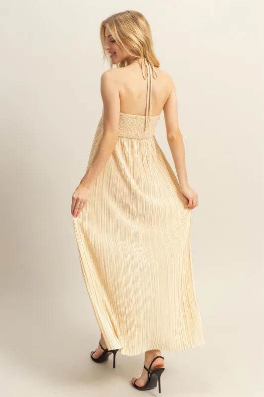 HYFVE Knotted Detail Halter Neck Flowy Maxi Dress - Shop Style & More | Fresh Looks, Everyday Deals & Free Shipping