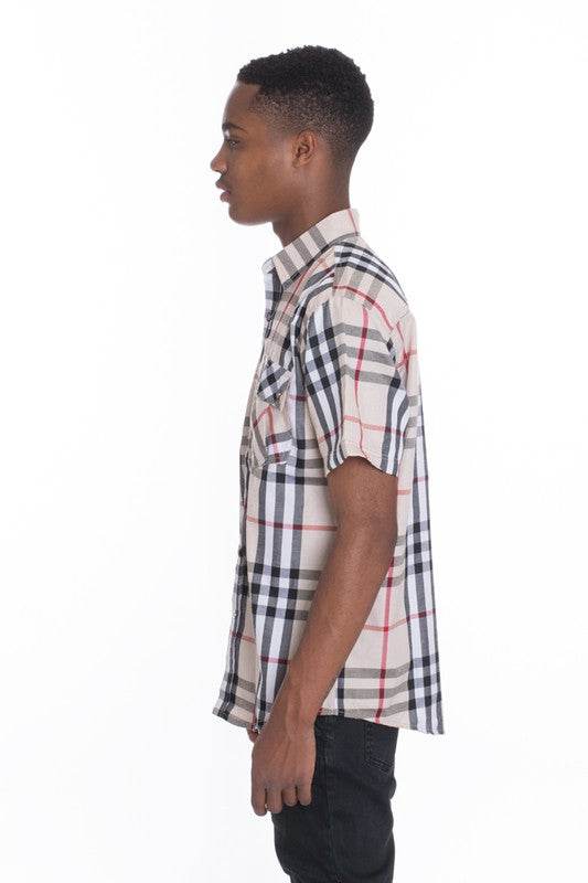 Weiv Men's Casual Short Sleeve Checker Shirts - Shop Style & More | Fresh Looks, Everyday Deals & Free Shipping