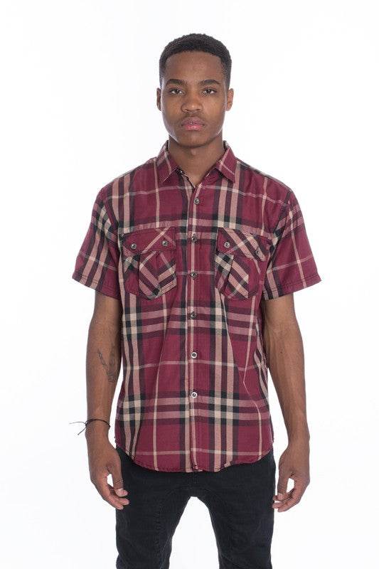 Weiv Men's Casual Short Sleeve Checker Shirts - Shop Style & More | Fresh Looks, Everyday Deals & Free Shipping