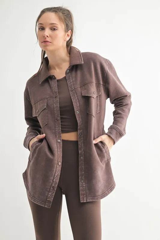 MONO B Snap-On Shacket with Pockets - Shop Style & More | Fresh Looks, Everyday Deals & Free Shipping