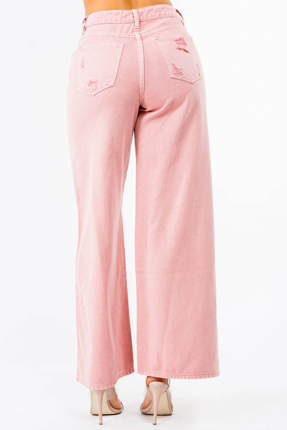 American Bazi High Waist Distressed Wide Leg Jeans - Shop Style & More | Fresh Looks, Everyday Deals & Free Shipping