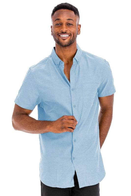 Weiv Men's Casual Short Sleeve Solid Shirts - Shop Style & More | Fresh Looks, Everyday Deals & Free Shipping