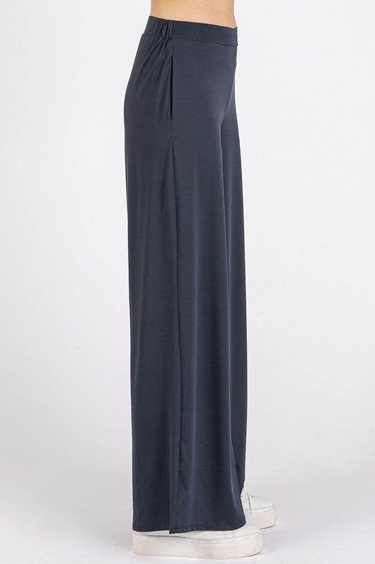 Mittoshop Yoga Air Stretch Elastic Waist Wide Leg Pants - Shop Style & More | Fresh Looks, Everyday Deals & Free Shipping