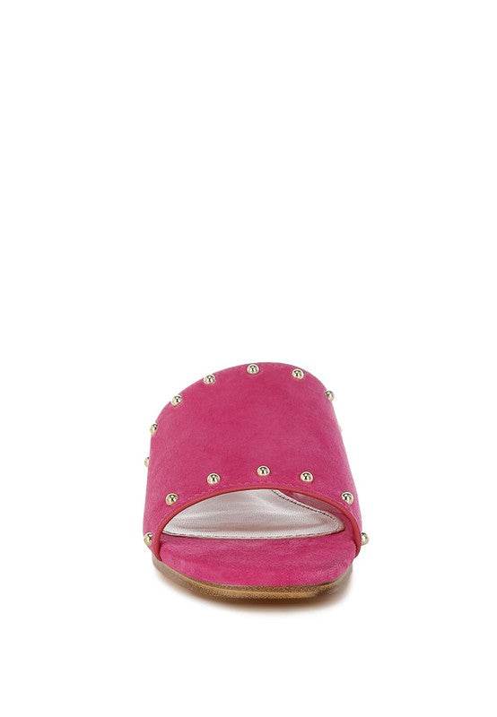 Odalia Soft Suede Leather Studded Flats - Shop Style & More | Fresh Looks, Everyday Deals & Free Shipping