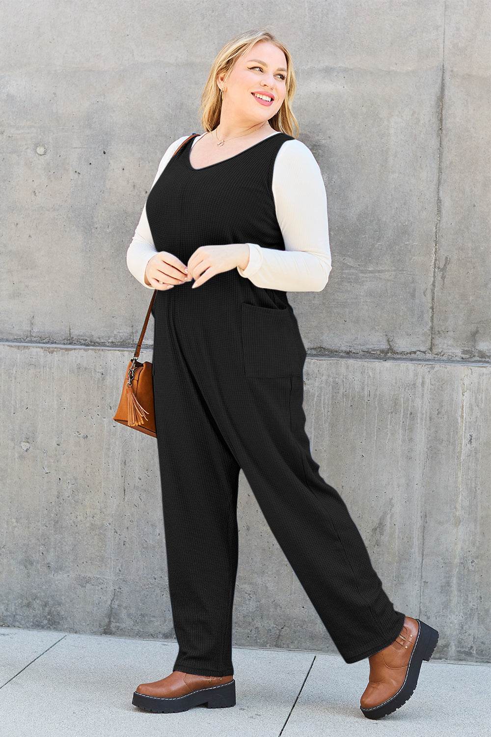 Double Take Full Size Sleeveless Straight Jumpsuit - Shop Style & More | Fresh Looks, Everyday Deals & Free Shipping